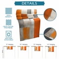 thumbnail image 7 of Table Runner Abstract Painting Graffiti Art Lattice Table Decoration for Kitchen Dinning Orange White Gray Table Decoration for Indoor Outdoor Party Wedding Decor 13x72inch, 7 of 7