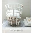 thumbnail image 5 of Yamazaki Home Wire Basket, White, Steel + Wood, 10.5 gallon, 40 liters, Supports 22 pounds, Handles, Water Resistant, No Assembly, 5 of 6
