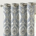 thumbnail image 7 of Curtainking 100% Blackout Curtains 96 in Blue Damask Medallion Window Curtains for Bedroom Grommet Thermal Insulated Drapes for Living Room Vintage Luxury Window Treatments Set 2 Panels, 7 of 7