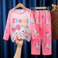 thumbnail image 1 of Conjuntos de pijamas Kawaii Sanrios Kuromi Cinnamoroll Pochacco para niños, pijamas de seda de leche, ropa de dormir de Anime para niños, ropa de casa para niños, otoño, 1 of 4
