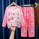 thumbnail image 1 of Conjuntos de pijamas Kawaii Sanrios Kuromi Cinnamoroll Pochacco para niños, pijamas de seda de leche, ropa de dormir de Anime para niños, ropa de casa para niños, otoño, 1 of 4