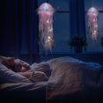 thumbnail image 6 of HYLLai DIY Jellyfish Lamp Kit with Colorful Lights 2PC Set, Hanging Ocean Theme Room Decor for Girls, Mermaid Party Decoration, Purple, 6 of 9