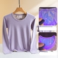 thumbnail image 5 of DuoJiaJ Boiling Patch Thermal Underwear – Fleece Lined Long With Deermusk Fleece Thermal Underwear Women Purple XL, 5 of 5