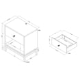 thumbnail image 2 of Camelia 1-Drawer and 1-Shelf Wood End Table with USB Port, White Marble, 2 of 9