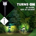 thumbnail image 4 of Restored Signature Garden Solar Garden Lights - Auto On/Off Outdoor Bright Solar Pathway Lights - Waterproof (6 Pack, Black) (Refurbished), 4 of 8