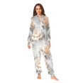 thumbnail image 2 of FORMRS Onesies Pajama for Adults Unisex Hoodie Winter Jumpsuit One Piece Sleepwear, Sizes S-2XL, Beautiful Floral, 2 of 7