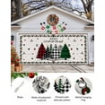 thumbnail image 2 of Garage Door Banner Cover 7 x 8 ft, Merry Christmas Green Black Xmas Tree Floral Border Christmas Garage Door Decorations Holiday Christmas Backdrop Decor for Winter New Year Xmas Party, 2 of 6