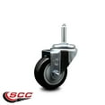 thumbnail image 2 of 3 Inch Black Poly Wheel Swivel 3/4 Inch Threaded Stem Caster Service Caster, 2 of 2