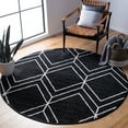 thumbnail image 2 of SAFAVIEH Adirondack Caitriona Geometric Squares Area Rug, Black/Ivory, 4' x 4' Round, 2 of 10