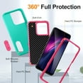 thumbnail image 2 of ELEHOLD for Motorola Moto G Power (2025) Rugged Protective Case Multi Layer Shockproof Hidden Kickstand Hybrid Silicone Hard PC Cover for Motorola Moto G  Power (2025),Mint+Rose, 2 of 8
