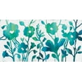 thumbnail image 2 of Vassileva, Silvia 32x18 White Modern Wood Framed Museum Art Print Titled - Teal Trio I on White, 2 of 4