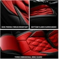 thumbnail image 6 of LAONNVIR Car Seat Covers Front Seats Fit for Nissan Rogue 2008-2024 2025 2 Seat Breathable Leather Seat Cushion Waterproof Automotive Seat Protectors Red,2PCS Front Pair, 6 of 8