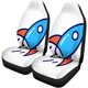 thumbnail image 1 of ABPHQTO Juego de 2 fundas de asiento de coche Rocket Universal Auto Asientos delanteros Protector para coche, SUV sedán, camión, 1 of 4