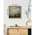 thumbnail image 6 of Drsoum Vintage Landscape Canvas Wall Art Retro Village Prints Modern Kitchen Bathroom Office Decor 10x10in Natural Framed, 6 of 6