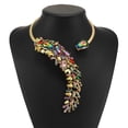 thumbnail image 4 of Youkk Femmes Col Partie Décoratif Choker Strass Collier Mode Bijoux à la Mode Dressing Cou Décoration Portable Blanc Vert, 4 of 6