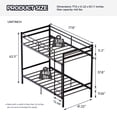 thumbnail image 3 of Aukfa Twin over Twin Bunk Bed, Black Metal Bunk Bed for Kids with Ladder & 9" Under-Bed Storage, 3 of 8