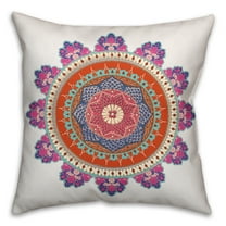Creative Products Boho Pink Medallion 16x16 Throw Pillow