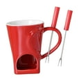 thumbnail image 4 of Taza para Fondue de 150 Ml con Calentador de , Recipiente para Dulces, Queso, Café, Bombonera Y Tenedor. Ideal para Compromisos, Cocina, Po, 4 of 9