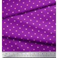 thumbnail image 3 of Soimoi Purple Rayon Fabric Pink Heart Print Fabric by Yard 56 Inch Wide, 3 of 5