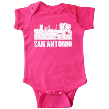 

Inktastic San Antonio Texas Skyline with Grunge Gift Baby Boy or Baby Girl Bodysuit