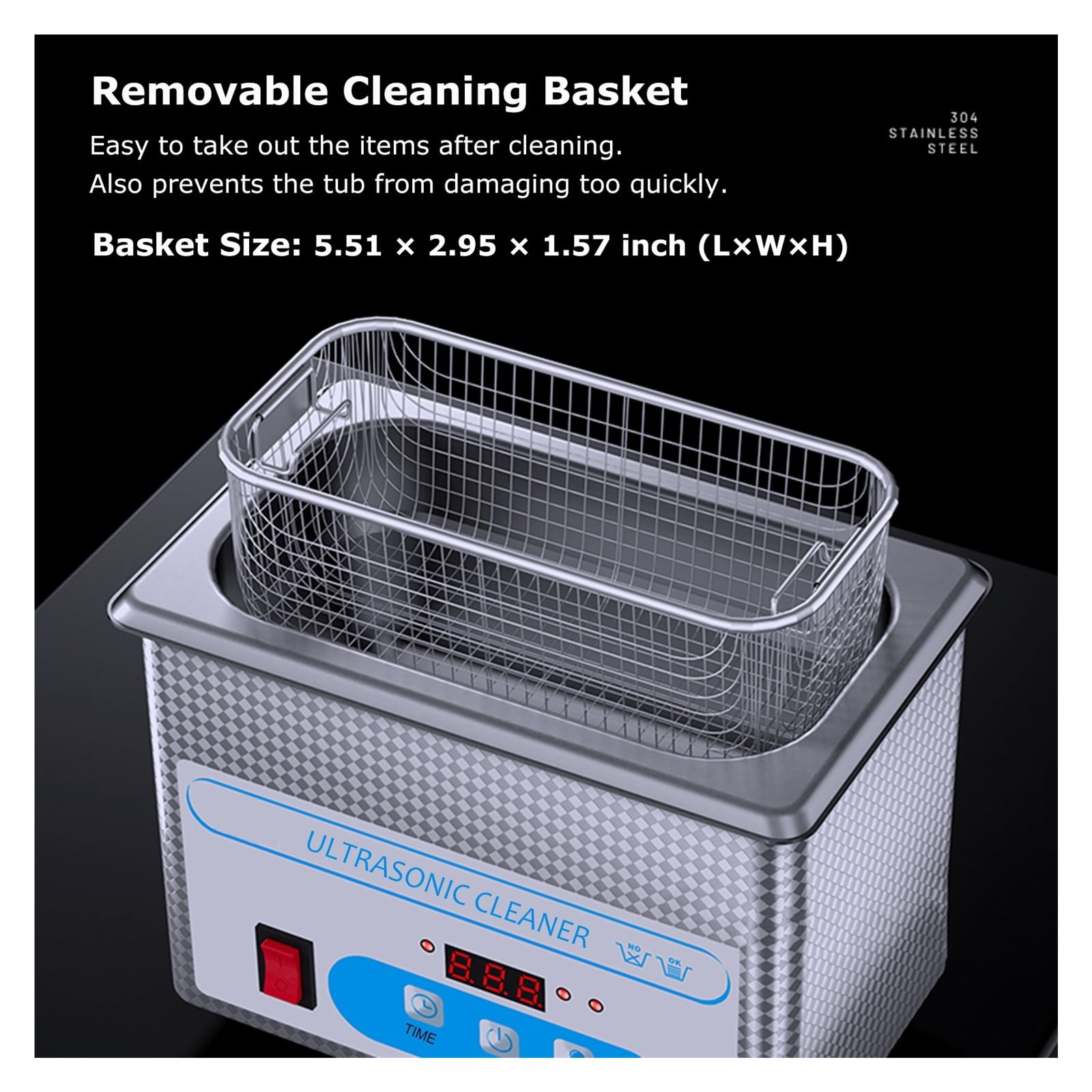 800ml Ultrasonic Cleaner 40kH Glasses Cleaner Ultra Cleaner Jewelry Cleaner Ultrasonic Cleaning Machine