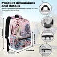 thumbnail image 7 of Psesaysky Cherry Blossom Running Horses Children School Backpack Kids School Bag American Flag Cow Sunflower 17" Bookbag for Elementary Primary Student, 7 of 7