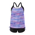 thumbnail image 5 of DHFJKG Womens Tankini Swimsuit Two Piece Beach Set High Waist Shorts Bottom Criss Cross Back Top Soft Beachwear, 5 of 5