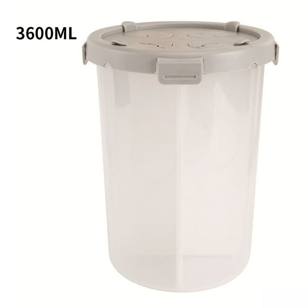 Tarro de almacenamiento de latas selladas transparentes de 4 rejillas con tapa multiabierta Cocina casera Contenedor de alimentos Herramienta L kenally HA7658-02B