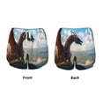 thumbnail image 5 of Lsque Clear Sky Mountain Red Dragon Printed Women's Running Shorts with Liner Pockets,Elastic Quick Dry Workout Athletic Gym Yoga Shorts,Womens High Waist Shorts-Large, 5 of 9