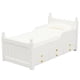 thumbnail image 1 of Mueble de casa de muñecas en miniatura, cama blanca de madera con almacenamiento, 1 of 3