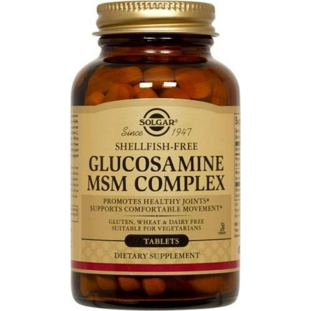 Solgar Glucosamine MSM Complex Shellfish Free 120 Tablets