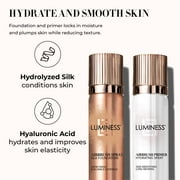 LUMINESS Silk Airbrush Spray Foundation & Primer Kit - Full Coverage Foundation, Anti-Aging Formula Hydrates & Moisturizes with Hyaluronic Acid, Aloe Vera & Hydrolyzed Silk (Shade - Medium)
