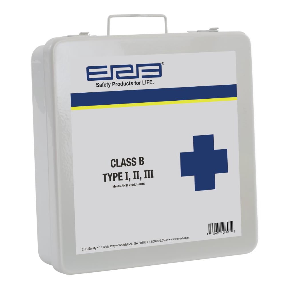 Erb28891 ANSI 2015 Class B First Aid Kit, Metal Box