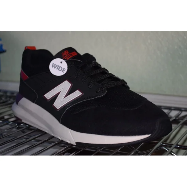 New Balance 009 MS009LA1 Comfort Trainer Black Red, Size 8.5 4E Extra Wide