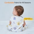 thumbnail image 5 of Baby Sleep Sack, 0-24 Months 100% Rayon Cotton Baby Sleeping Bag 2-Way Zipper Toddler Wearable Blankets,Comfy Stretchy Thin Sleep Sacks, TOG 0.5, 5 of 9