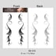 thumbnail image 3 of Etiqueta engomada del tatuaje del borde del pelo negro 10 estilos Etiqueta temporal DIY Peinado Natural Likrtyny  Cuidado Belleza, 3 of 8