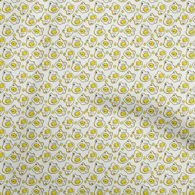 oneOone Rayon Off White Fabric Asian Kawaii Sewing Craft Projects Fabric Prints By Yard 56 Inch Wide
