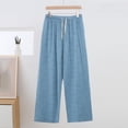 thumbnail image 2 of Vrorvz Plus Size Wide Leg Pants for Womens Drawstring Elastic Waist Palazzo Lounge Pant with Pockets 3X-5X, 2 of 5