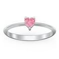 thumbnail image 2 of Heart Birthstone Ring - Pink Tourmaline (October), 2 of 6