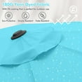 thumbnail image 4 of Costway 13FT Double-sided Patio Umbrella with Solar Lights Crank Handle Umbrella Base Turquoise, 4 of 10