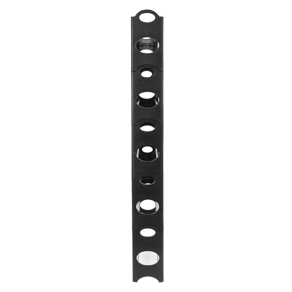 Kepooman 10 Tiers Shoe Rack, 50 Pairs Adjustable Steel & Plastic Shoe Tower Organizer, Black & Silver