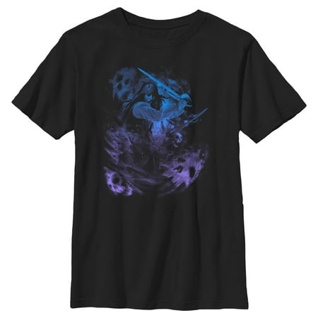 Boy s Pirates of the Caribbean: Curse of the Black Pearl Jack Sparrow Ombre Skulls Graphic Tee Black Large