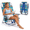 light blue, variant on Backpack Beach Chair for Adults, 5 Position Lay Flat Folding Reclining Lounge Chair,Ocean Tone Portable Chair with Armrest, Headrest & Side Storage Pockets, 3 Color Options for Beach Pool Camping