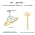 thumbnail image 5 of Rosec Jewels Natural Ethiopian Opal Flower Engagement Ring (1.6 Ct, AAA Quality) - Opal Solitaire Ring - with Jewelry Box, 10K Yellow Gold, US 5.50, 5 of 9