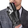 thumbnail image 1 of Touchscreen Leather Gloves for Men's Texting Driving Winter Christmas, 1 of 7