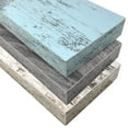 thumbnail image 3 of Sorbus 16.25" Blue Gray White Rustic Floating Shelves (Set of 3) – Wall Storage for Décor, Frames, Trophies, 3 of 9