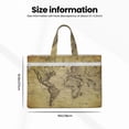 thumbnail image 3 of Kdxio Vintage World Map File Tote Document Bag Business Briefcase Bag Document Organizer Tote Briefcase for Letter A4 Files Business Teacher Office Bag, 3 of 8