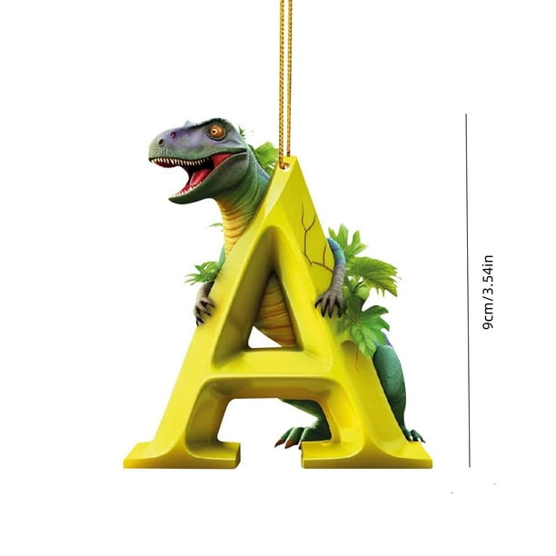 Decoración navideña Dinosaurio 26 Letras en inglés Colgante de dinosaurio
