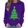 thumbnail image 5 of Taylonsss Chandail en Molleton de Noël à Col Rond pour Femmes Manches Longues Chandail Décontracté pour Hiver et Printemps Usage Quotidien, 5 of 5