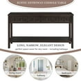 thumbnail image 5 of Tcbosik Farmhouse Console Table with 4 Drawer, 60" Long Entryway Table with Open Storage Shelf, Rustic Foyer Sofa Table for Living Room, Entryway, Hallway (Espresso), 5 of 8